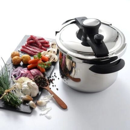 Olla A Presión Universal Easy Click 6 Litros + Tapa De Vidrio