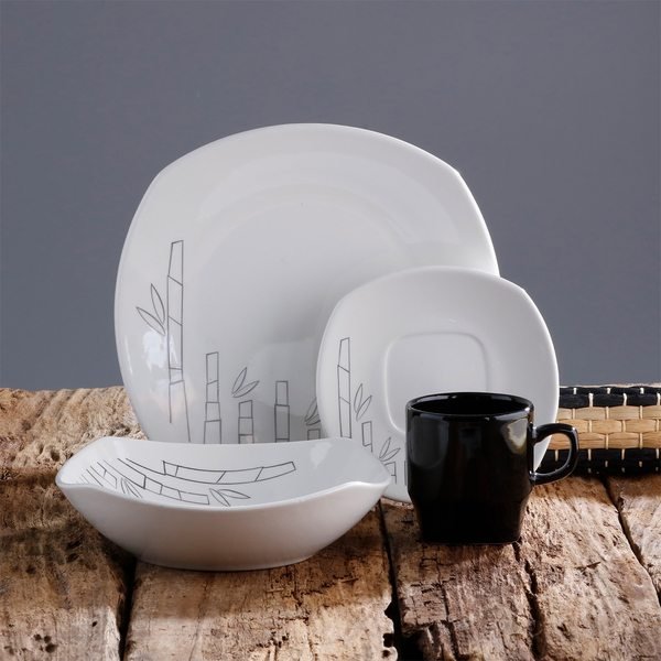 Vajilla Corona Bambu 4 Puestos 16 Piezas Vajilla Corona Bambu 4 Puestos 16 Piezas