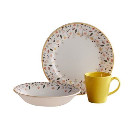 Vajilla Corona Ashley 4 Puestos 12 Piezas