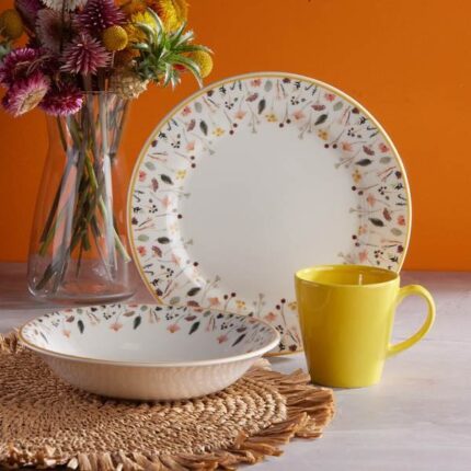 Vajilla Corona Ashley 4 Puestos 12 Piezas