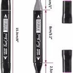 Marcadores De Dibujo x80 Colores Doble Punta Base Alcohol