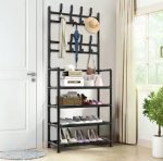 Organizador De Ropa Y Tendedero Con Zapatero Estantes