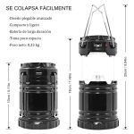 Lampara, Linterna Solar, Recargable Para Camping