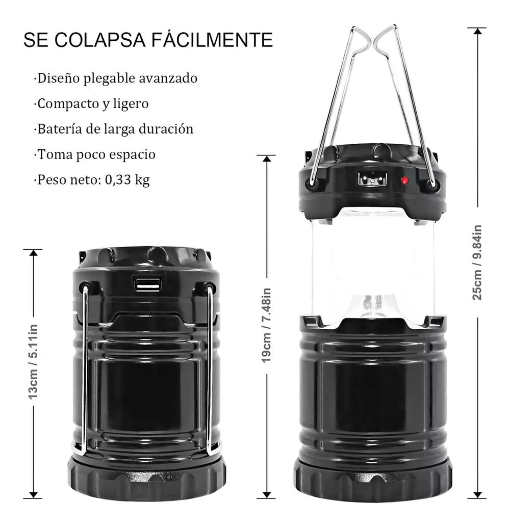 1000165657.jpg Lampara, Linterna Solar, Recargable Para Camping - Image 1