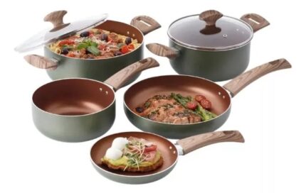 Bateria De Ollas Universal en cuarzo de 7 piezas