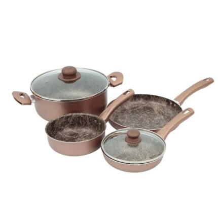 Bateria De Ollas Universal 6 Piezas Ambar