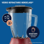 Licuadora Oster 6 Velocidades + Pulso con Vaso de vidrio 1.5 litros