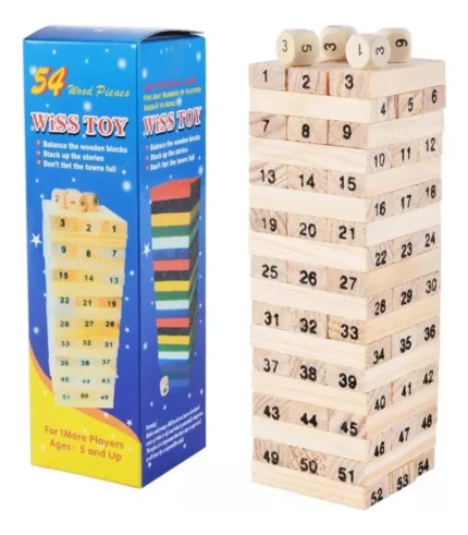 Juego Didáctico De Mesa Jenga Wiss Toys Para Niños Y Adulto