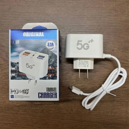 Cargador De Viaje Multipuertos Carga Rápida 3.1A