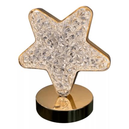 Lámpara De Mesa Recargable Diseño Estrella Led Táctil 3 Tonos