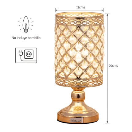 Lámpara de Cristales Para Mesa De Noche