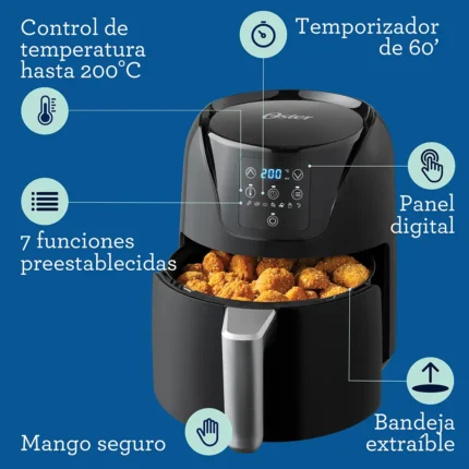 Freidora de aire digital Oster con capacidad de 4L