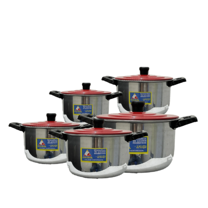 Juego De Ollas Onava x5 De 14 A 22 Cms