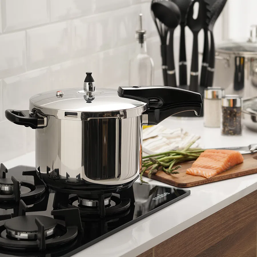 Olla A Presión Universal ÓPTIMA 6 Litros Acero Olla A Presión Universal ÓPTIMA 6 Litros Acero