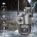 Camara De Seguridad Ptz Doble Lente Alta Definicion Exterior Color Gris Oscuro